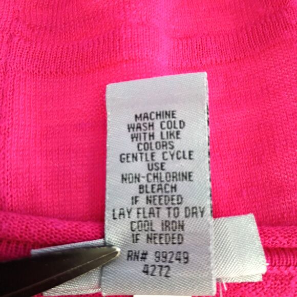 Catherines Open Front Lightweight Cardigan Hot Pink 3/4 Sleeves 3X - Picture 6 of 7